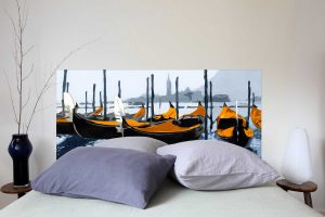 Tete de lit Les Gondoles de Venise Orange 160*70 cm