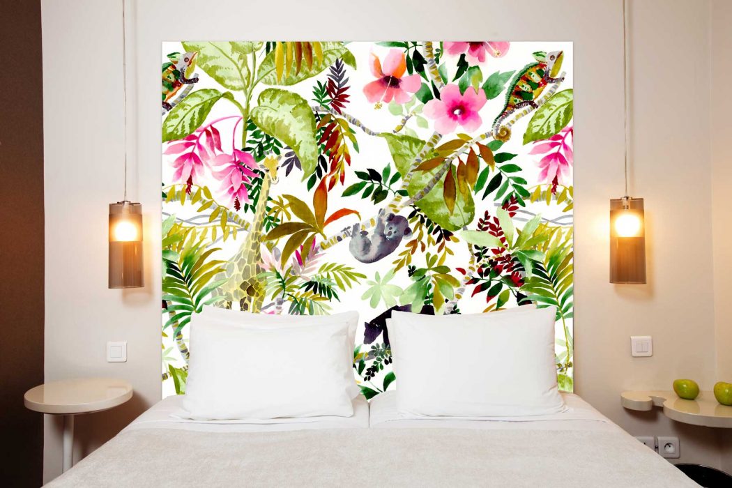 tete de lit Jungle 160*140 cm