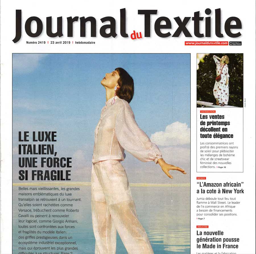 Journal du Textile 23 avril 2019 Têtes de lit Mademoiselle Tiss