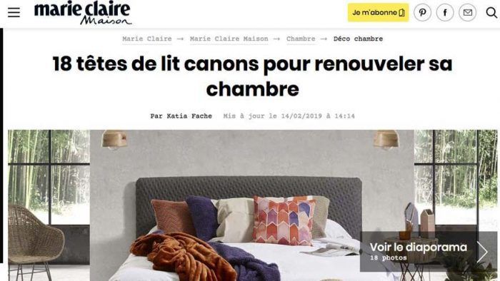 Marie Claire Maison tête de lit