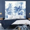 Tête de lit Jardin Tropical Bleu 160*140 cm
