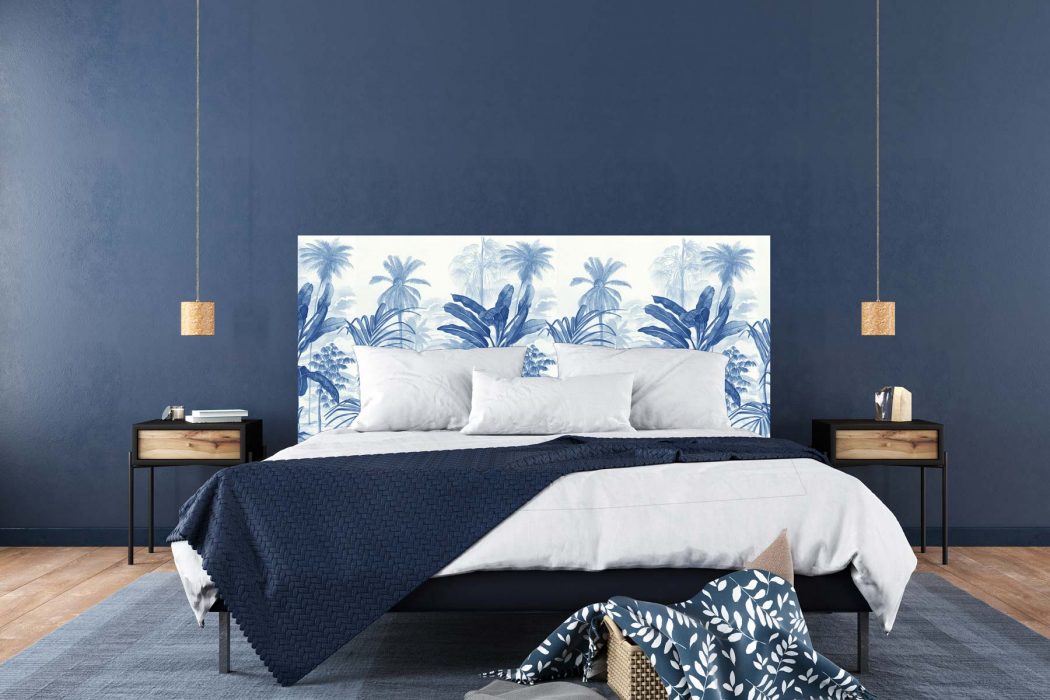 Tête de lit Jardin Tropical Bleu 160*70 cm