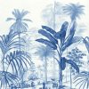Visuel tête de lit Jardin Tropical Bleu 160*140 cm