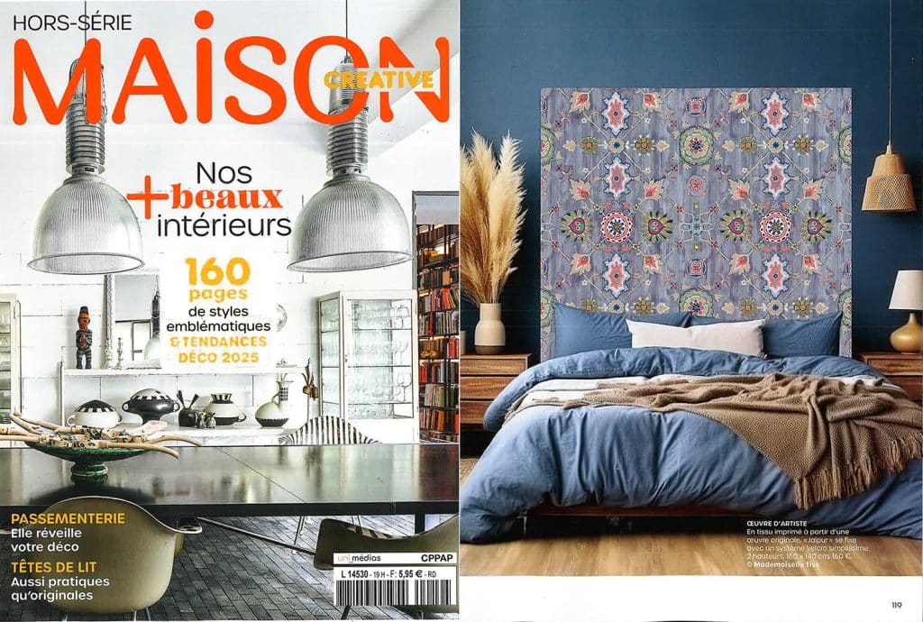 Article presse tête de lit maison créative